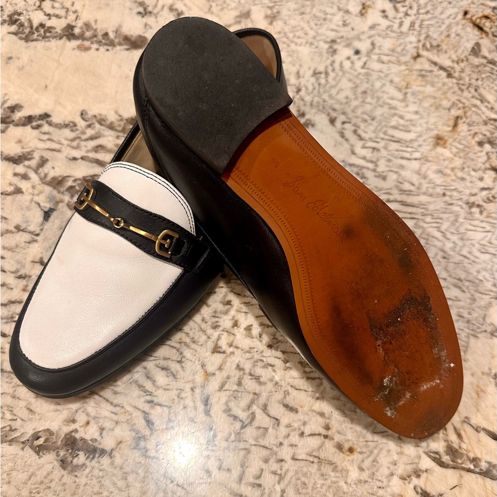 Sam Edelman Loafers Leather Gold Horse Bit Equestrian Preppy Classy Black - Picture 5 of 5